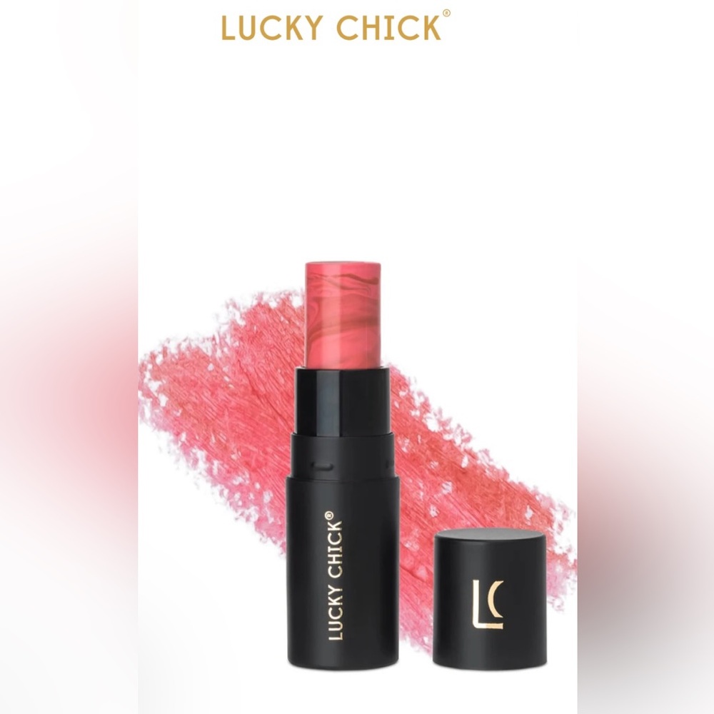 LUCKY CHICK Lip & Cheek Multi Stick, Lucky Life. Rose-hip Seed and Jojoba Oil